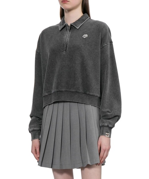 A BATHING APE(アベイシングエイプ)の「POLO SWEATSHIRT(ポロシャツ・レディース・グレー/ネイビー・SMALL/X-SMALL)」の5枚目の写真