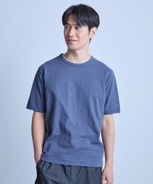 UNION STATION（ユニオンステーション）の「スラブ天竺袖刺繍Tシャツ（Tシャツ/カットソー）」