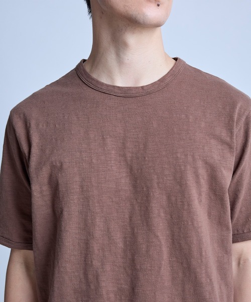 UNION STATION(ユニオンステーション)の「スラブ天竺袖刺繍Tシャツ(Tシャツ/カットソー・メンズ・ホワイト/チャコールグレー/ブラック/サックスブルー/オフホワイト/ネイビー/ブラウン・M/LL/L)」の20枚目の写真