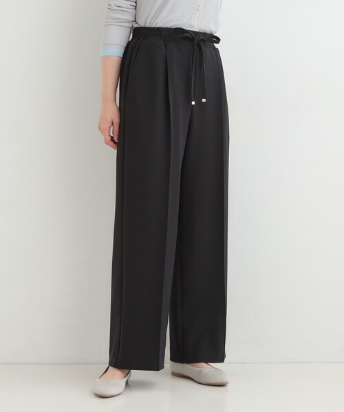 SHOO・LA・RUE（シューラルー）の「【S-LL/着丈選べる/洗濯後しわになりにくい】スマートに見えるイージーワイドパンツ（その他パンツ・レディース・ブラウン系その他/ブラック/ライトベージュ・38/40/42/02/03/04/36/01）」の8枚目の写真