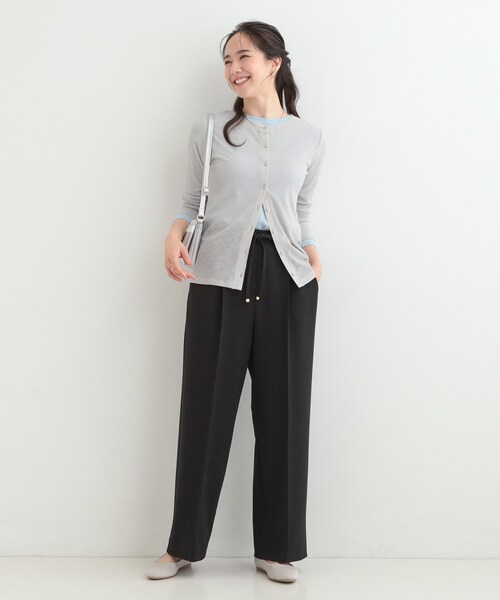 SHOO・LA・RUE（シューラルー）の「【S-LL/着丈選べる/洗濯後しわになりにくい】スマートに見えるイージーワイドパンツ（その他パンツ・レディース・ブラウン系その他/ブラック/ライトベージュ・38/40/42/02/03/04/36/01）」の10枚目の写真