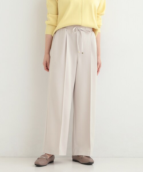 SHOO・LA・RUE（シューラルー）の「【S-LL/着丈選べる/洗濯後しわになりにくい】スマートに見えるイージーワイドパンツ（その他パンツ・レディース・ブラウン系その他/ブラック/ライトベージュ・38/40/42/02/03/04/36/01）」の15枚目の写真