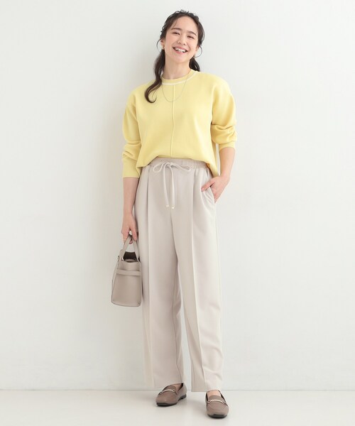 SHOO・LA・RUE（シューラルー）の「【S-LL/着丈選べる/洗濯後しわになりにくい】スマートに見えるイージーワイドパンツ（その他パンツ・レディース・ブラウン系その他/ブラック/ライトベージュ・38/40/42/02/03/04/36/01）」の17枚目の写真