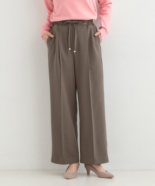 SHOO・LA・RUE（シューラルー）の「【S-LL/着丈選べる/洗濯後しわになりにくい】スマートに見えるイージーワイドパンツ（その他パンツ・レディース・ブラウン系その他/ブラック/ライトベージュ・38/40/42/02/03/04/36/01）」の22枚目の写真