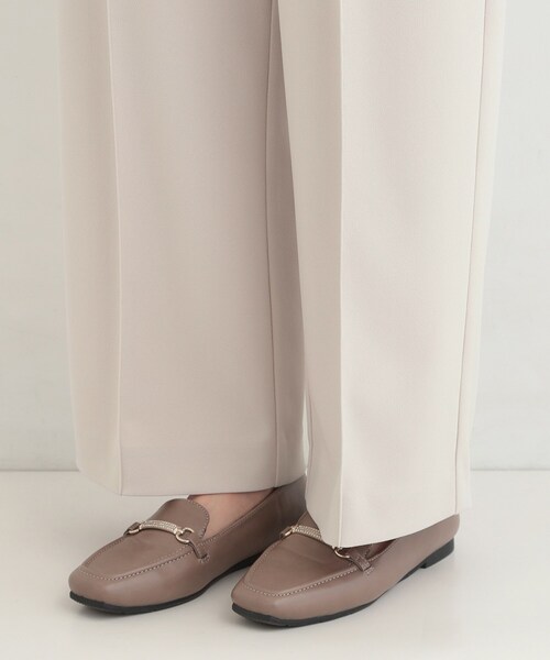 SHOO・LA・RUE（シューラルー）の「【S-LL/着丈選べる/洗濯後しわになりにくい】スマートに見えるイージーワイドパンツ（その他パンツ・レディース・ブラウン系その他/ブラック/ライトベージュ・38/40/42/02/03/04/36/01）」の6枚目の写真