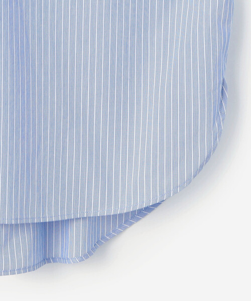 GYMPHLEX（ジムフレックス）の「Gymphlex | コットンストライプ ショートボタンダウン長袖シャツ WOMEN（シャツ/ブラウス・レディース・ブルー系その他・12）」の6枚目の写真