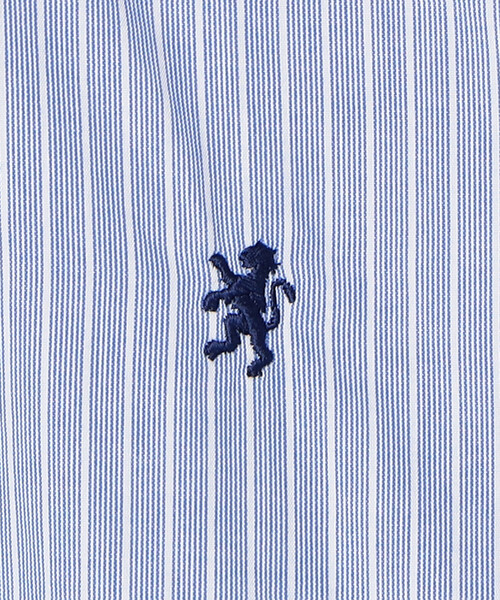 GYMPHLEX（ジムフレックス）の「Gymphlex | コットンストライプ ショートボタンダウン長袖シャツ WOMEN（シャツ/ブラウス・レディース・ブルー系その他・12）」の7枚目の写真