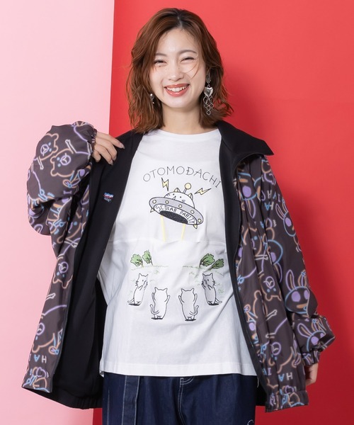 ScoLar Parity（スカラーパリティ）の「361108：組体操クマうさぎリバーシブルワッシャーブルゾン（ブルゾン・レディース・オフホワイト/ブラック・M）」の11枚目の写真