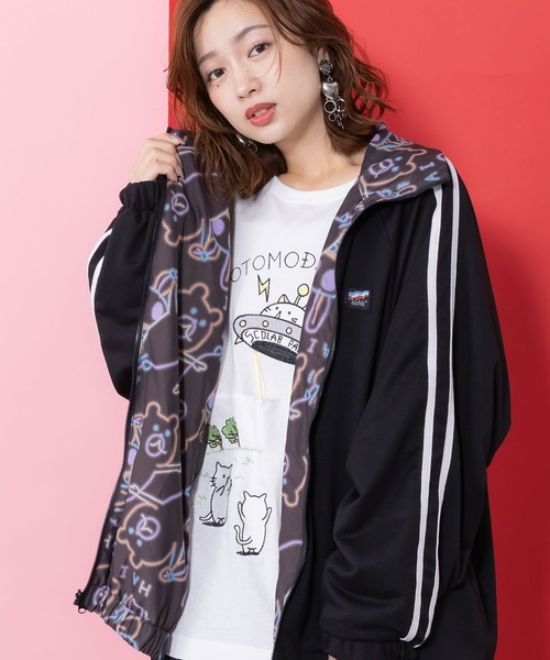 ScoLar Parity（スカラーパリティ）の「361108：組体操クマうさぎリバーシブルワッシャーブルゾン（ブルゾン・レディース・オフホワイト/ブラック・M）」の21枚目の写真