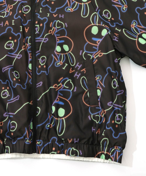 ScoLar Parity（スカラーパリティ）の「361108：組体操クマうさぎリバーシブルワッシャーブルゾン（ブルゾン・レディース・オフホワイト/ブラック・M）」の6枚目の写真