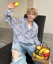 Ressaca | オーバーサイズユーズドライクチェック柄シャツ(シャツ/ブラウス)