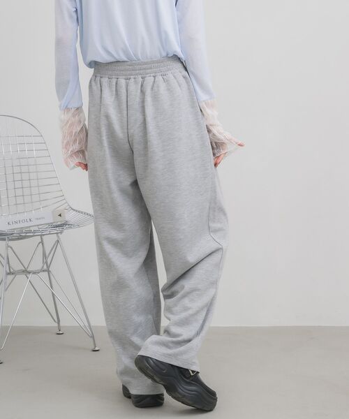 RETRO GIRL（レトロガール）の「ダンボールワイドスウェットPT（スウェットパンツ・レディース・ライトグレー/ブラック/ナチュラル・FREE）」の10枚目の写真