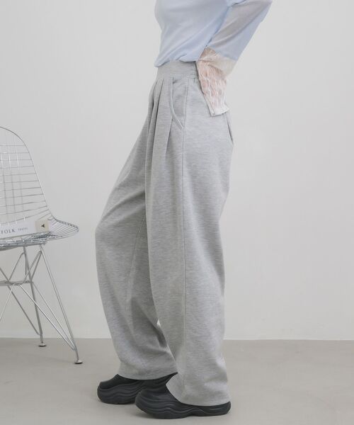 RETRO GIRL（レトロガール）の「ダンボールワイドスウェットPT（スウェットパンツ・レディース・ライトグレー/ブラック/ナチュラル・FREE）」の11枚目の写真