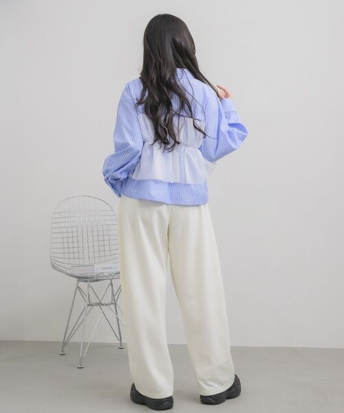 RETRO GIRL（レトロガール）の「ダンボールワイドスウェットPT（スウェットパンツ・レディース・ライトグレー/ブラック/ナチュラル・FREE）」の14枚目の写真