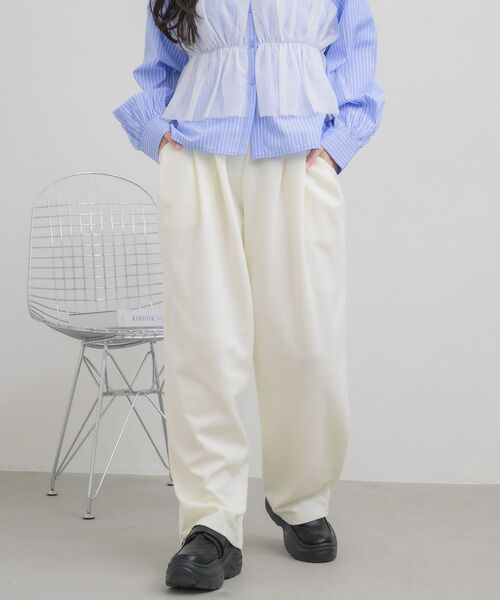 RETRO GIRL（レトロガール）の「ダンボールワイドスウェットPT（スウェットパンツ・レディース・ライトグレー/ブラック/ナチュラル・FREE）」の16枚目の写真