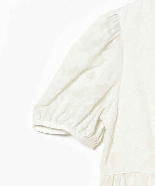 Ray BEAMS（レイビームス）の「ジャガード パフスリーブ ワンピース（ワンピース・レディース・ブラック/ホワイト系その他6・1/0）」の8枚目の写真