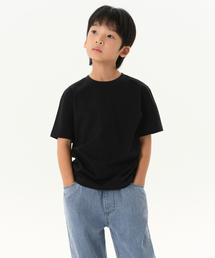 リラックスドクルーネックTシャツ[ブラック]