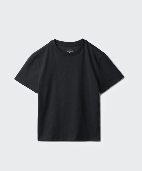 MUSINSA STANDARD KIDS（ムシンサスタンダードキッズ）の「リラックスドクルーネックTシャツ[ブラック]（Tシャツ/カットソー・レディース・その他・100/160/140/150/130/120/110）」の6枚目の写真