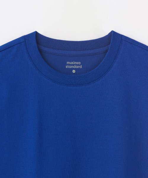 MUSINSA STANDARD KIDS（ムシンサスタンダードキッズ）の「[クールスタンダード] オーバーサイズクルーネックスリーブレストップ [ブルー]（Tシャツ/カットソー・レディース・その他・100/110/120/130/140/150/160）」の5枚目の写真