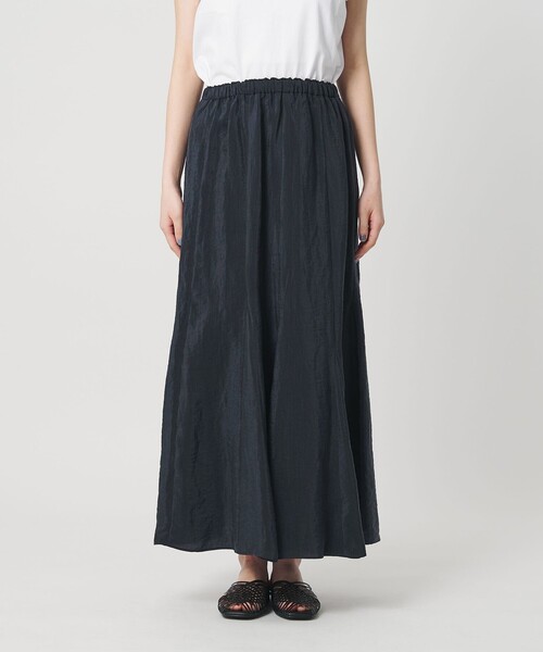 BEAUTY&YOUTH UNITED ARROWS（ビューティーアンドユースユナイテッドアローズ）の「セルロースナイロン ワッシャーロングスカート ウォッシャブル（スカート・レディース・ネイビー/ホワイト/ライム・S/M）」の13枚目の写真