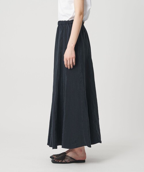 BEAUTY&YOUTH UNITED ARROWS（ビューティーアンドユースユナイテッドアローズ）の「セルロースナイロン ワッシャーロングスカート ウォッシャブル（スカート・レディース・ネイビー/ホワイト/ライム・S/M）」の14枚目の写真