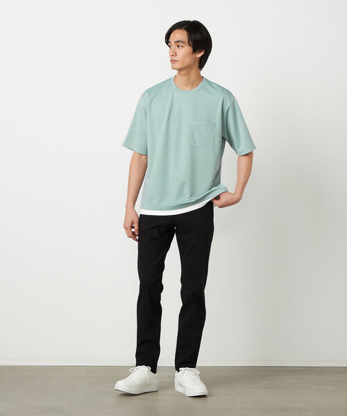 COMME CA ISM(コムサイズム)の「【吸水速乾】フェイクレイヤードTシャツ(Tシャツ/カットソー・メンズ・ミント/グレー/ホワイト/チャコール・MEDIUM/LARGE)」の7枚目の写真