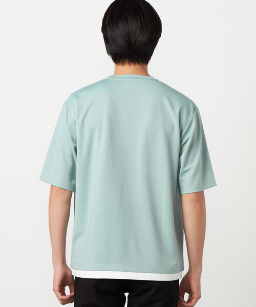 COMME CA ISM(コムサイズム)の「【吸水速乾】フェイクレイヤードTシャツ(Tシャツ/カットソー・メンズ・ミント/グレー/ホワイト/チャコール・MEDIUM/LARGE)」の12枚目の写真