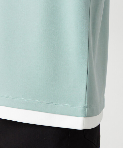 COMME CA ISM(コムサイズム)の「【吸水速乾】フェイクレイヤードTシャツ(Tシャツ/カットソー・メンズ・ミント/グレー/ホワイト/チャコール・MEDIUM/LARGE)」の16枚目の写真