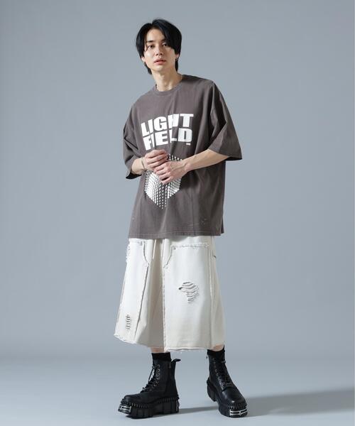 DANKE SCHON(ダンケシェーン)の「DankeSchon/ダンケシェーン/SULFUR SWEAT W-KNEE SHORTS(スウェットパンツ・レディース・ブラック/ホワイト・S/M/L)」の5枚目の写真
