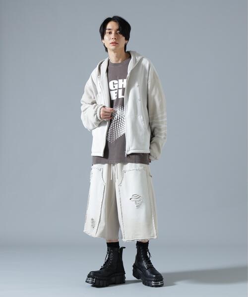 DANKE SCHON(ダンケシェーン)の「DankeSchon/ダンケシェーン/SULFUR SWEAT W-KNEE SHORTS(スウェットパンツ・レディース・ブラック/ホワイト・S/M/L)」の7枚目の写真