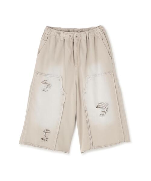DANKE SCHON(ダンケシェーン)の「DankeSchon/ダンケシェーン/SULFUR SWEAT W-KNEE SHORTS(スウェットパンツ・レディース・ブラック/ホワイト・S/M/L)」の8枚目の写真