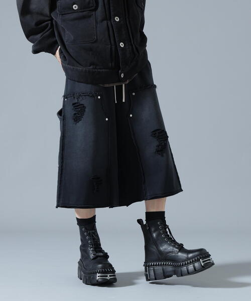 DankeSchon/ダンケシェーン/SULFUR SWEAT W-KNEE SHORTS（スウェット