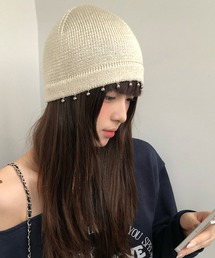 L LABEL（エルラベル）の「メタルビジューニット帽/ビーニー（ニットキャップ/ビーニー）」