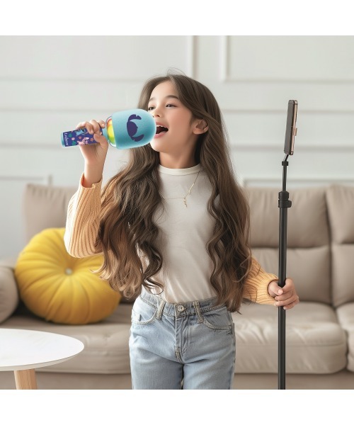 Disney（ディズニー）の「スティッチ 光る！ビッグカラオケマイク(ワイヤレス)（おもちゃ・キッズ・ブルー・FREE）」の3枚目の写真