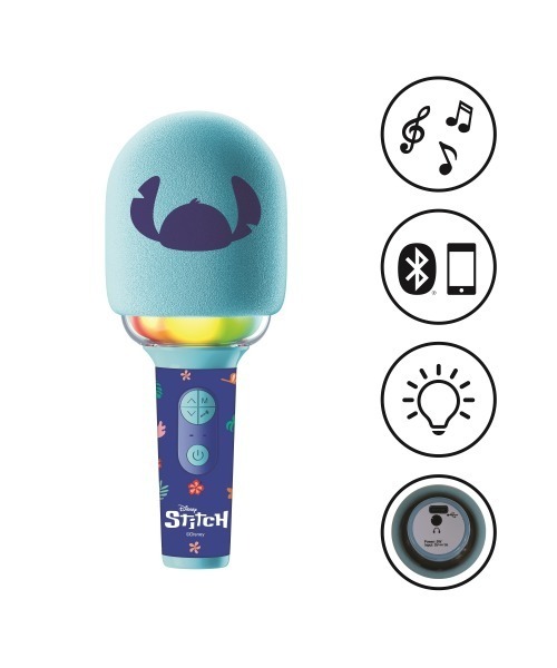 Disney（ディズニー）の「スティッチ 光る！ビッグカラオケマイク(ワイヤレス)（おもちゃ・キッズ・ブルー・FREE）」の5枚目の写真