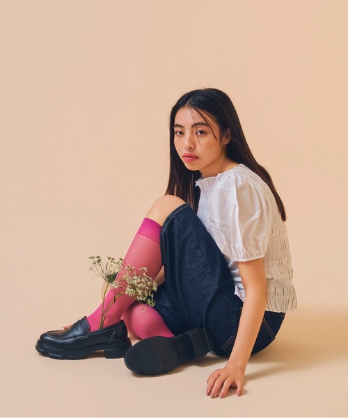 Casselini（キャセリーニ）の「Casselini(キャセリーニ)【HARUTA×Casselini】Contrast Stitch Loafer（ローファー・レディース・ブラック・22.5cm/23cm/23.5cm/24cm/24.5cm）」の4枚目の写真