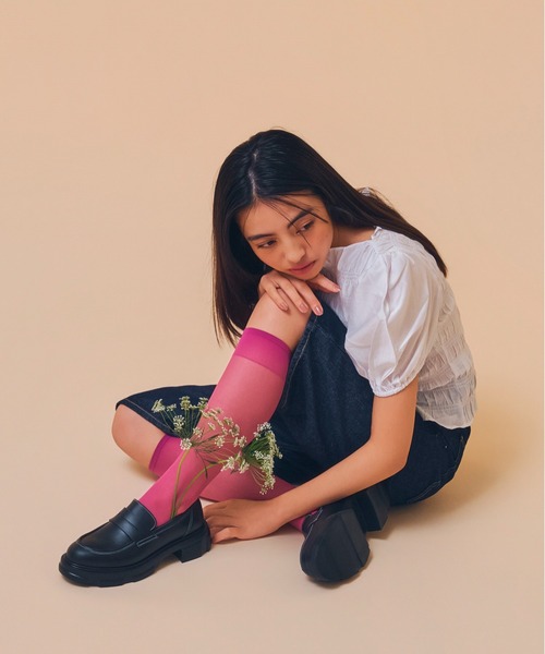 Casselini（キャセリーニ）の「Casselini(キャセリーニ)【HARUTA×Casselini】Contrast Stitch Loafer（ローファー・レディース・ブラック・22.5cm/23cm/23.5cm/24cm/24.5cm）」の3枚目の写真