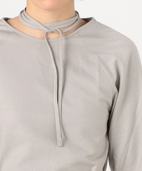 BASERANGE(ベースレンジ)の「BASERANGE シルク エプロンドレス(ワンピース・レディース・チャコールグレー・S)」の7枚目の写真