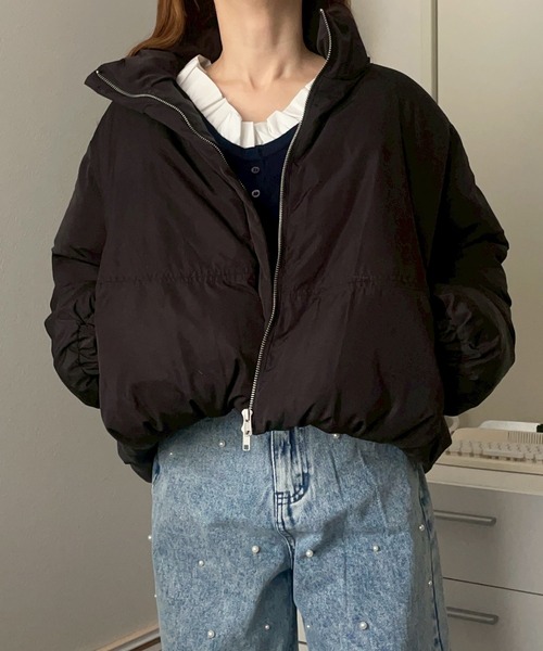 merrylatte(メリーラテ)の「エッグマット ショート ダウンジャケット【NOUA】(ダウンジャケット/コート・レディース・ブラック・FREE)」の3枚目の写真