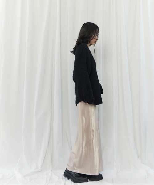 CIEL'AIR(シエルエアー)の「POCOPOCO KNIT(ポコポコニット)(ニット/セーター・レディース・アイボリー/ブラック・FREE)」の21枚目の写真
