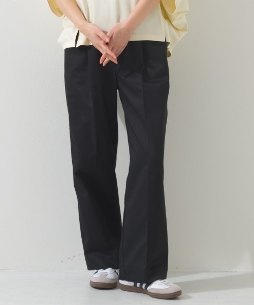 OMNES(オムネス)の「スッキリセンタープレスイージーパンツ(その他パンツ・レディース・ネイビー/ベージュ/ブラック・LARGE/MEDIUM)」の1枚目の写真