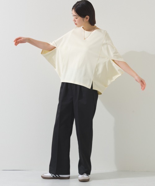 OMNES(オムネス)の「スッキリセンタープレスイージーパンツ(その他パンツ・レディース・ネイビー/ベージュ/ブラック・LARGE/MEDIUM)」の8枚目の写真