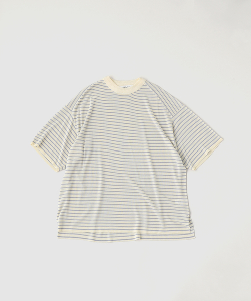 BAYCREW'S DEPO(ベイクルーズデポ)の「SandWaterr / サンドウォーター RESEARCHED SWEATER SS /RAYON(Tシャツ/カットソー・メンズ・ホワイト/ブラック・2)」の2枚目の写真