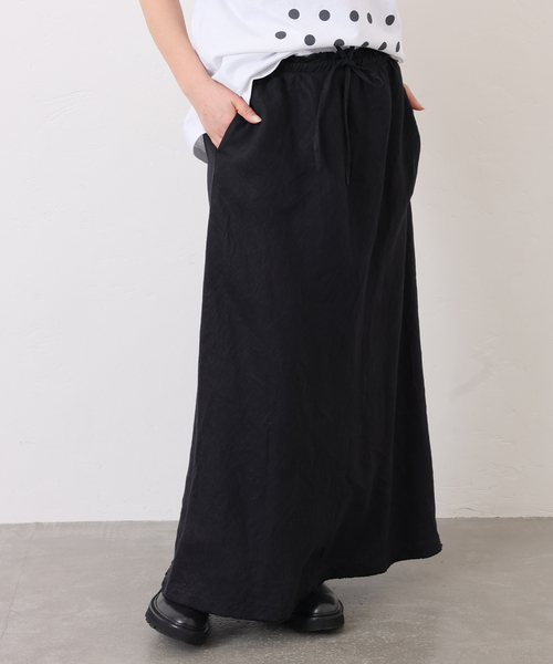 JOURNAL STANDARD LUXE（ジャーナルスタンダード　ラックス）の「フレンチリネンツイルスカート（スカート・レディース・ブラック/ベージュ・FREE）」の12枚目の写真