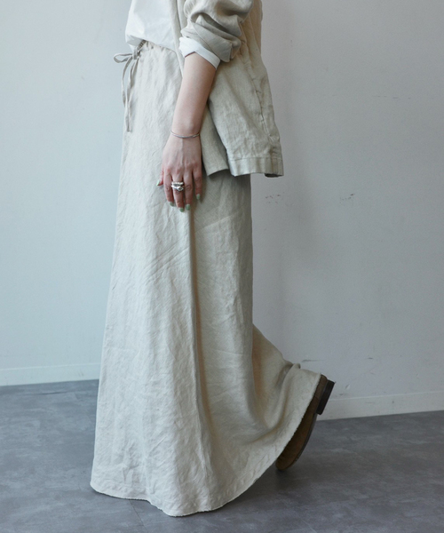 JOURNAL STANDARD LUXE（ジャーナルスタンダード　ラックス）の「フレンチリネンツイルスカート（スカート・レディース・ブラック/ベージュ・FREE）」の15枚目の写真