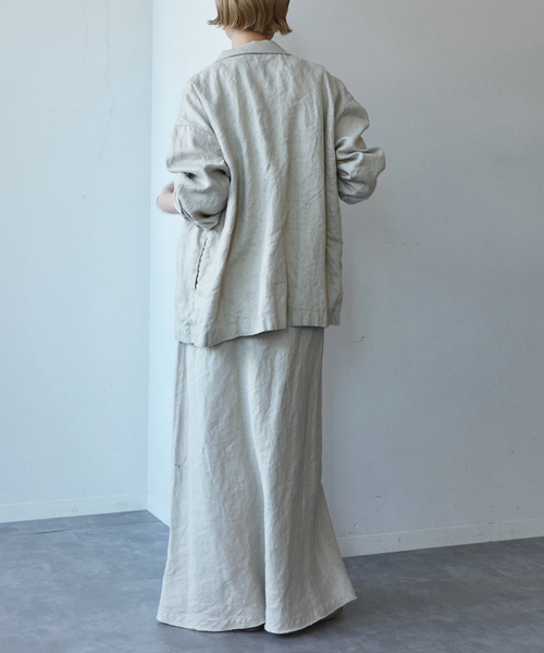 JOURNAL STANDARD LUXE（ジャーナルスタンダード　ラックス）の「フレンチリネンツイルスカート（スカート・レディース・ブラック/ベージュ・FREE）」の17枚目の写真