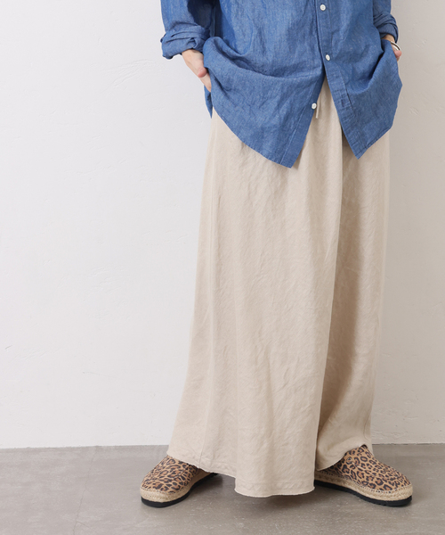 JOURNAL STANDARD LUXE（ジャーナルスタンダード　ラックス）の「フレンチリネンツイルスカート（スカート・レディース・ブラック/ベージュ・FREE）」の18枚目の写真
