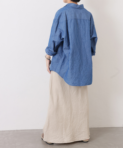 JOURNAL STANDARD LUXE（ジャーナルスタンダード　ラックス）の「フレンチリネンツイルスカート（スカート・レディース・ブラック/ベージュ・FREE）」の22枚目の写真