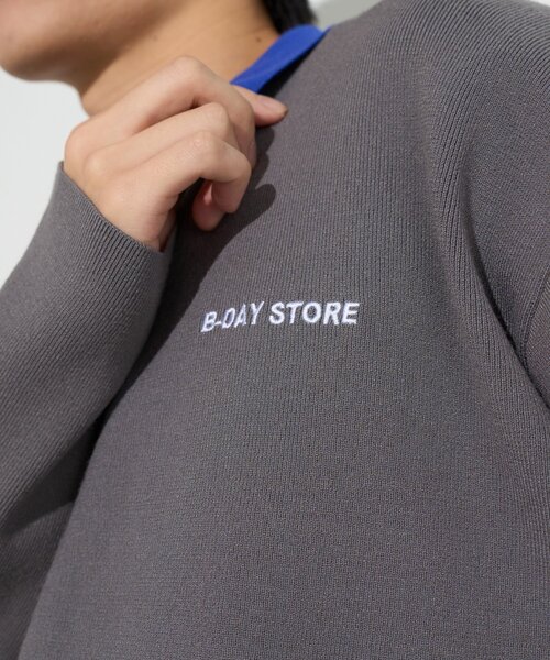 B-DAY STORE（ビーデイストア）の「【B-DAY STORE】バイカラーポロニット　ユニセックス（ニット/セーター・メンズ・ブルー/グレー・0）」の13枚目の写真