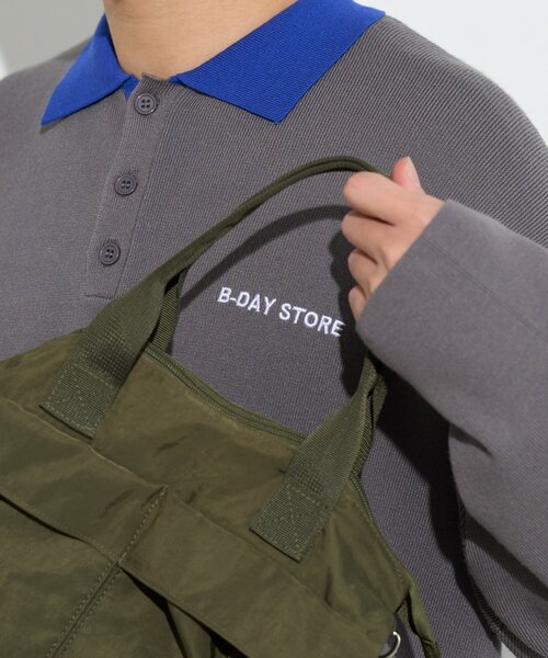 B-DAY STORE（ビーデイストア）の「【B-DAY STORE】バイカラーポロニット　ユニセックス（ニット/セーター・メンズ・ブルー/グレー・0）」の14枚目の写真